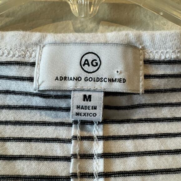 AG Adriano Goldschmeid Henson striped scoop neck tee size medium - Picture 3 of 6